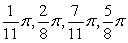  Solve the given trigonometric equation exactly over the interval, 0  \le   \theta   \le  2  \pi .   A)    B)    C)    D)    