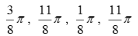  Solve the given trigonometric equation exactly over the interval, 0  \le   \theta   \le  2  \pi .   A)    B)    C)    D)  none of the above 