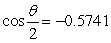  Solve the given trigonometric equation on 0°  \le   \theta   \le  360°and express answer in degrees to two decimal places.   A)  250.07<sup>o</sup> B)  125.04<sup>o</sup> C)  54.96<sup>o</sup> D)  no solution 