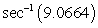 Use a calculator to evaluate the expression. Give answer in radians and round to two decimal places.   