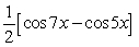 Write cos x sin 6x as a sum or difference of sines and/or cosines. A)    B)    C)    D)   