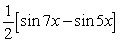 Write cos x sin 6x as a sum or difference of sines and/or cosines. A)    B)    C)    D)   