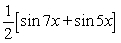 Write cos x sin 6x as a sum or difference of sines and/or cosines. A)    B)    C)    D)   