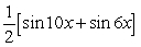 Write cos 2 x cos 8 x as a sum or difference of sines and/or cosines. A)    B)    C)    D)   