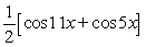 Write sin 3x cos 8x as a sum or difference of sines and/or cosines. A)    B)    C)    D)   