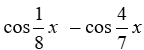 Write   as a product of sines and/or cosines. A)    B)    C)    D)   