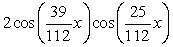 Write   as a product of sines and/or cosines. A)    B)    C)    D)   