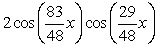 Write   as a product of sines and/or cosines. A)    B)    C)    D)   