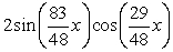 Write   as a product of sines and/or cosines. A)    B)    C)    D)   