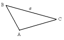 Area of a Triangle. A formula for finding the area of a triangle when given the measures of the angles and one side is area =     ,where a is the length of the side opposite angle A. If the measures of angles B and C are 13 °and 71° , respectively, and if a = 9 feet, use the appropriate product-to-sum identity to change the formula so that you can solve for the area of a triangle. Round your answer to two decimal places.   