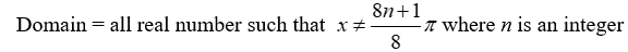 State the domain and range of the function. Y = cot    A)    B)    C)    D)   