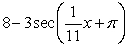 State the domain and range of the function. y =     Domain = ___________ Range = _____________