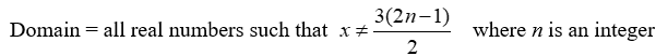 State the domain of the function. Y =    A)    B)    C)    D)   