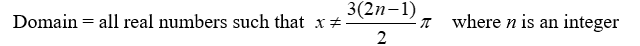 State the domain of the function. Y =    A)    B)    C)    D)   