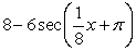 State the domain and range of the function. y =     Domain = ___________ Range = _____________
