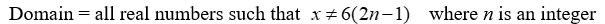 State the domain of the function. Y =    A)    B)    C)    D)   