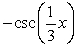 Match the graph of the function over one period to its equation.   A)  y =    B)  y =   C)  y =   D)  y =  