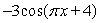 State the amplitude, period, and phase shift of the function. y =   Amplitude = ________ Period = __________ Phase Shift = _________