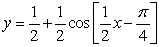 Match the graph of the cosine function to the equation over   )     A)    B)    C)    D)   