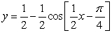 Match the graph of the cosine function to the equation over   )     A)    B)    C)    D)   