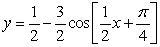 Match the graph of the cosine function to the equation over       A)    B)    C)    D)   