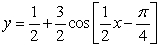 Match the graph of the cosine function to the equation over       A)    B)    C)    D)   