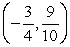 The terminal side of an angle θ in standard position passes through the point      . Calculate the value of cos θ.
