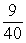  Use the triangle to write sin \theta , if A = 9, B = 40, and C = 41.   A)    B)    C)    D)    