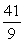  Use the triangle to write sin \theta , if A = 9, B = 40, and C = 41.   A)    B)    C)    D)    