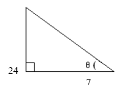 Use the triangle to find the exact secθ. Rationalize the denominator and reduce the fraction if necessary.   