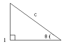Use the triangle with C =      to find the exact cotθ. Rationalize the denominator and reduce the fraction if necessary.   