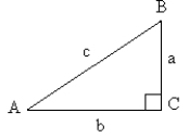 Solve right triangle ABC if A = 67° and c = 22.1 ft. Round lengths to one decimal point.   A)  a = 8.6 ft, b = 20.3 ft, B = 23° B)  a = 20.3 ft, b = 8.6 ft, B = 23° C)  a = 20.3 ft, b = 52.06 ft, B = 113° D)  a = 52.06 ft, b = 8.6 ft, B = 113°