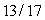  Find the exact length of the arc subtended by a central angle of  \theta  = 17 on a circle with radius 13 ft. A)  221 ft B)    ft C)    ft D)  30 ft 