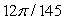 Find the linear speed of a point traveling at a constant speed along the circumference of a circle with radius r = 29 feet and angular velocity   =      A)  feet/sec   B)  feet/sec   C)  feet/sec   D)  feet/sec  