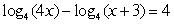 Solve the logarithmic equation. Round your answer to three decimal places.   A)  0.333 B)  -3.048 C)  -3.237 D)  -3.001