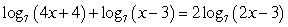 Solve the logarithmic equation. Round the answer to two decimal places if necessary.   