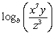 Write the expression as a sum or difference of logarithms.   A)  7log<sub>b </sub>x + log<sub>b </sub>y - 3log<sub>b</sub>z B)  7log<sub>b </sub>x + log<sub>b </sub>y + 3log<sub>b</sub>z C)  7log<sub>b </sub>x - log<sub>b </sub>y - 3log<sub>b</sub>z D)   