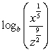 Write the expression as a sum or difference of logarithms.   A)    B)    C)    D)   