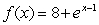 For the exponential function    , state the y-intercept. Round your answer to two decimal places. A)  (0, 10.72)  B)  (0, 9)  C)  (0, 8.37)  D)  (0, 7) 