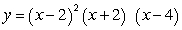 Sketch the graph of the polynomial function,      , using intercepts and end behavior   