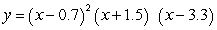 Sketch the graph of the polynomial function,      , using intercepts and end behavior.   