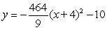 Find the standard form of the equation of a parabola whose vertex is   And passes through the point    A)    B)    C)    D)   