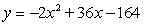 Rewrite the quadratic function in standard form by completing the square.   