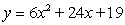 Find the vertex of the parabola associated with the quadratic function.   