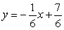 The function y = 7 - 6x is a one-to-one function. Find its inverse. A)    B)    C)    D)   