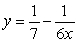 The function y = 7 - 6x is a one-to-one function. Find its inverse. A)    B)    C)    D)   