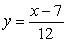 The function   ,   Is a one-to-one function. Find its inverse. A)    B)  y = 7 C)    D)   