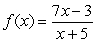 The function   ,   Is a one-to-one function. Find its inverse. A)    B)  y = -5 C)    D)   
