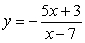 The function   ,   Is a one-to-one function. Find its inverse. A)    B)  y = -5 C)    D)   