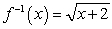 Verify that the function      is the inverse of     